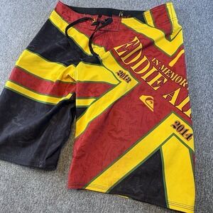Quiksilver Eddie Aikau Board Shorts 31 Waimea Big Wave Hokuleia Surf Swim Trunks